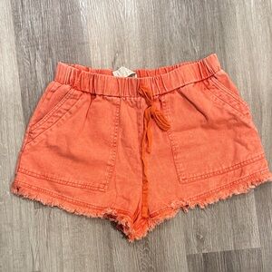 SHEIN High Waist Orange Shorts